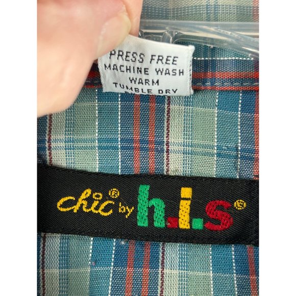 Brush popper large snap button shirt chic by his plaid - Picture 9 of 9